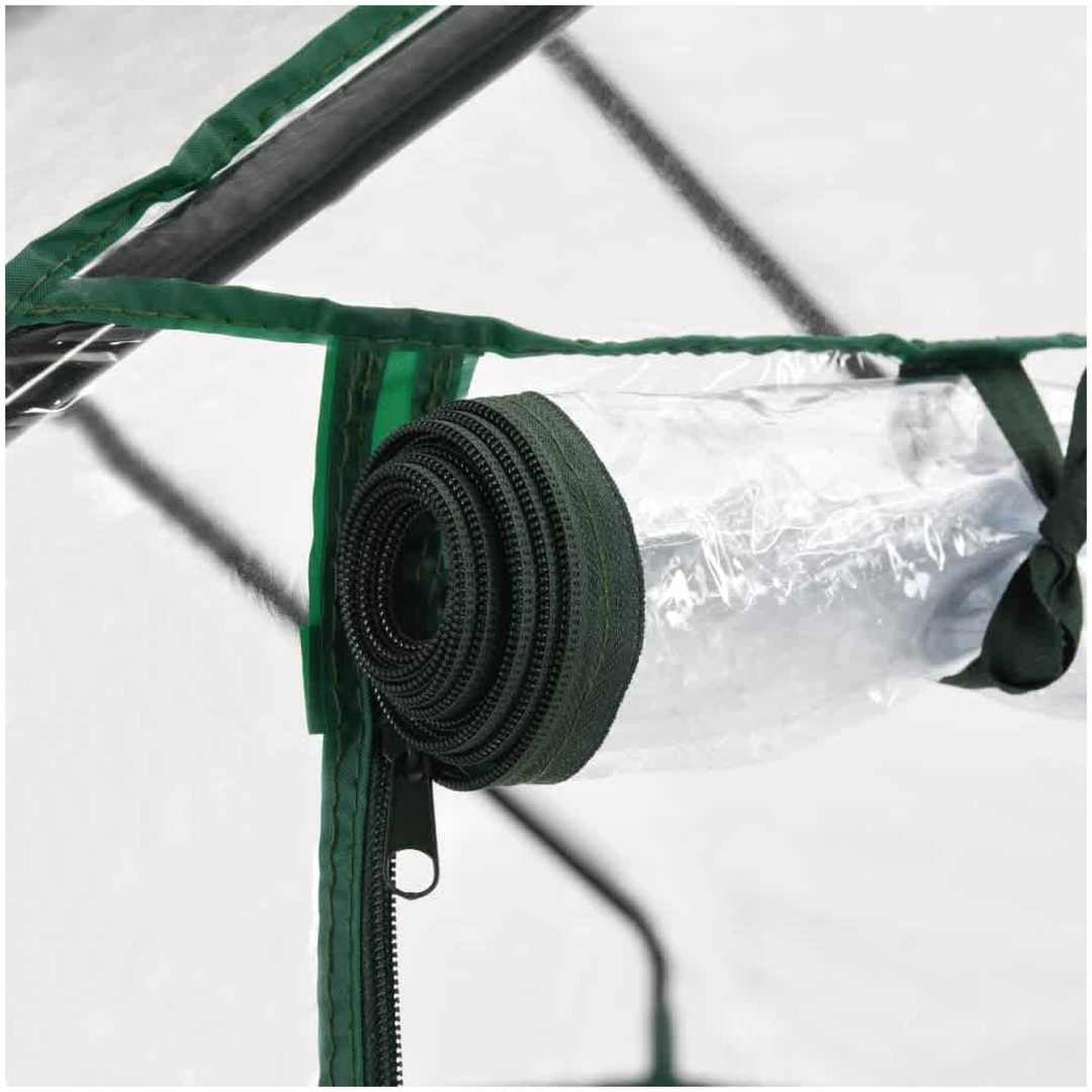 Växthus med 8 hyllor vidaXL 143 x 143 x 195 cm – bild 6