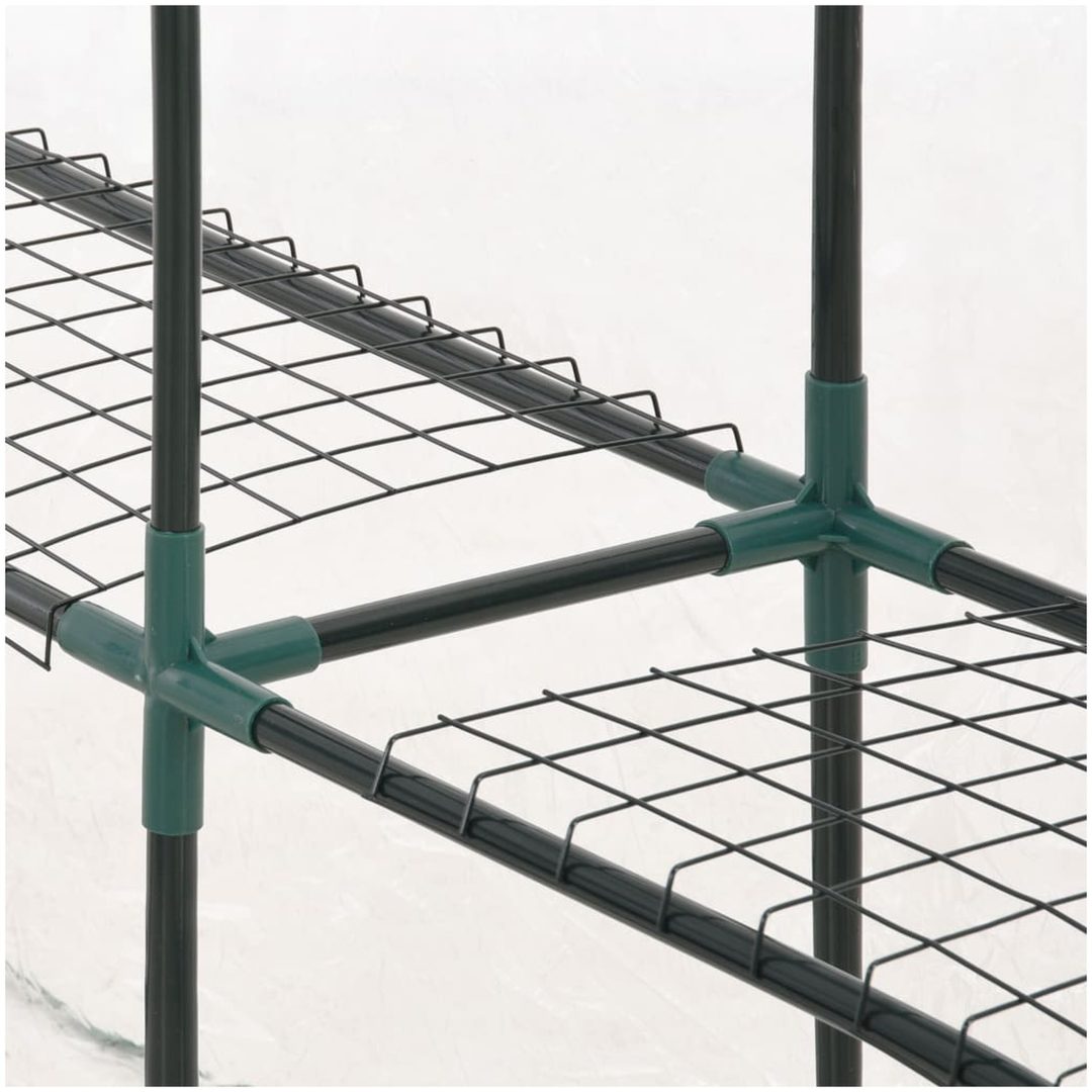 Växthus med 8 hyllor vidaXL 143 x 143 x 195 cm – bild 7