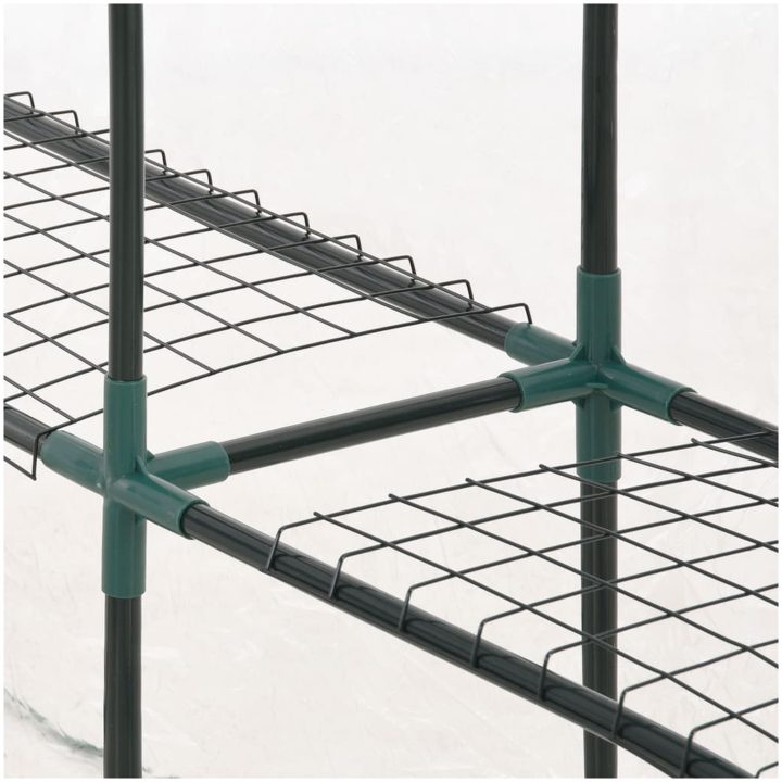 Växthus med 8 hyllor vidaXL 143 x 143 x 195 cm – bild 7