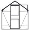 Växthus med basram antracit aluminium 4,75 m² vidaXL 190 x 250 x 202 cm – miniatyr 3