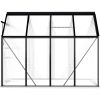 Växthus med basram antracit aluminium 4,75 m² vidaXL 190 x 250 x 202 cm – miniatyr 5