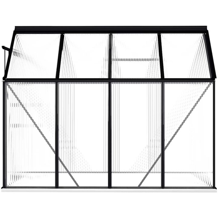 Växthus med basram antracit aluminium 4,75 m² vidaXL 190 x 250 x 202 cm – bild 5