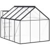 Växthus med basram antracit aluminium 4,75 m² vidaXL 190 x 250 x 202 cm – miniatyr 6
