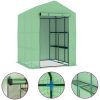 Växthus med hyllor stål 143x143x195 cm vidaXL – miniatyr 2