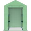 Växthus med hyllor stål 143x143x195 cm vidaXL – miniatyr 4
