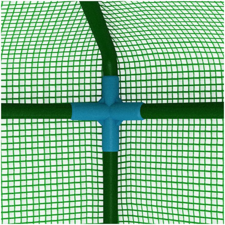 Växthus med hyllor stål 143x143x195 cm vidaXL – bild 7