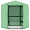 Växthus med hyllor stål 227x223 cm vidaXL – miniatyr 4