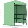 Växthus med hyllor stål 227x223 cm vidaXL – miniatyr 10
