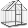 Växthus med ram antracit aluminium vidaXL 169 x 169 x 202 cm – miniatyr 2