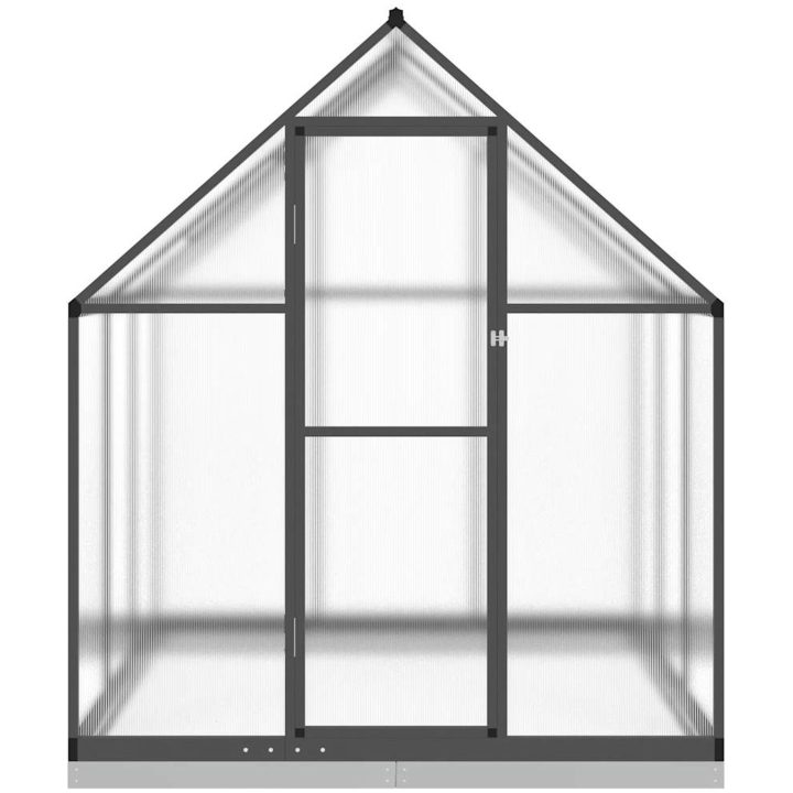 Växthus med ram antracit aluminium vidaXL 169 x 169 x 202 cm – bild 3