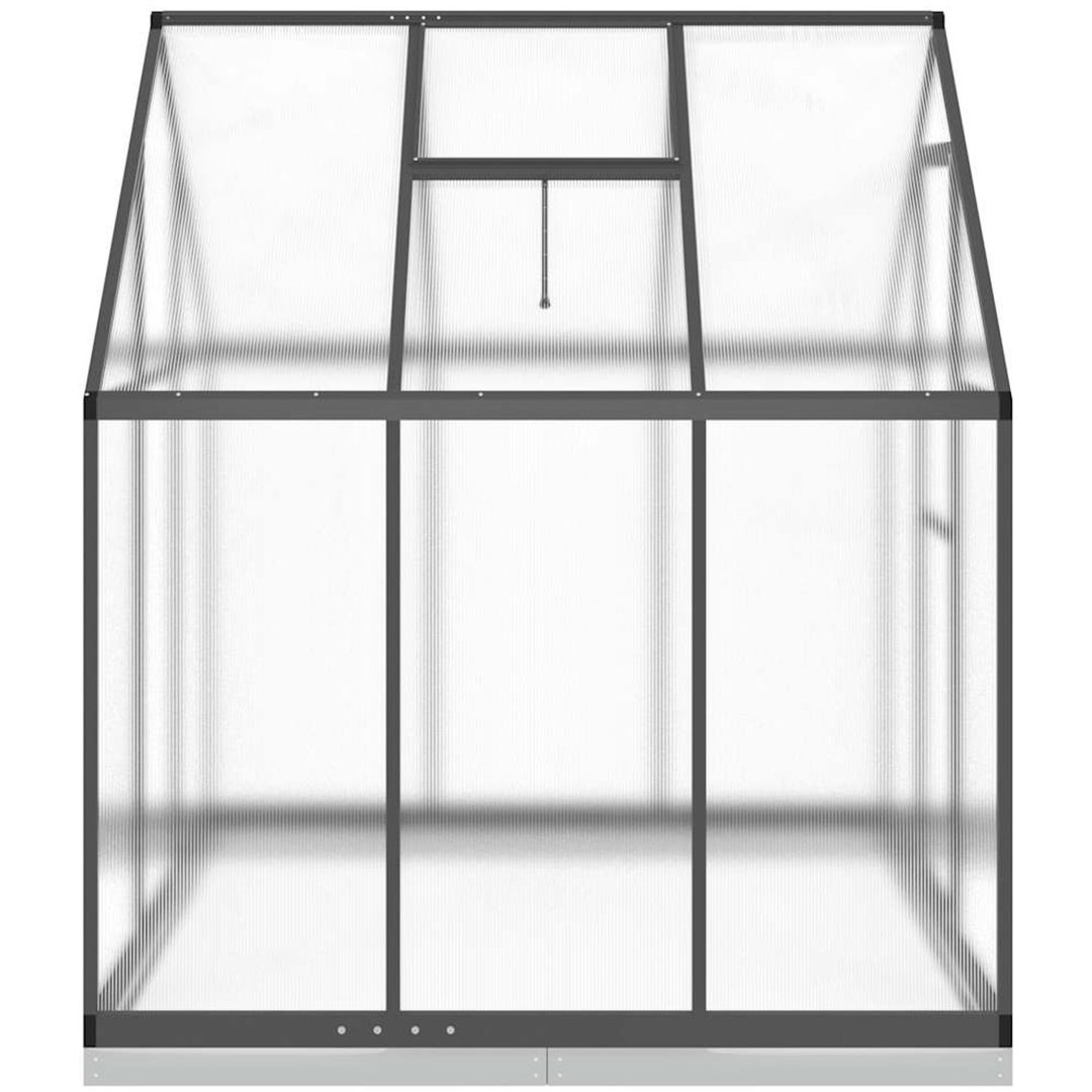 Växthus med ram antracit aluminium vidaXL 169 x 169 x 202 cm – bild 4