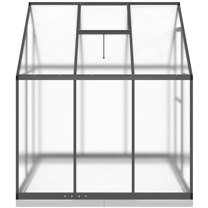Växthus med ram antracit aluminium vidaXL 169 x 169 x 202 cm – bild 4