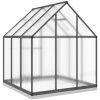 Växthus med ram antracit aluminium vidaXL 169 x 169 x 202 cm – miniatyr 5