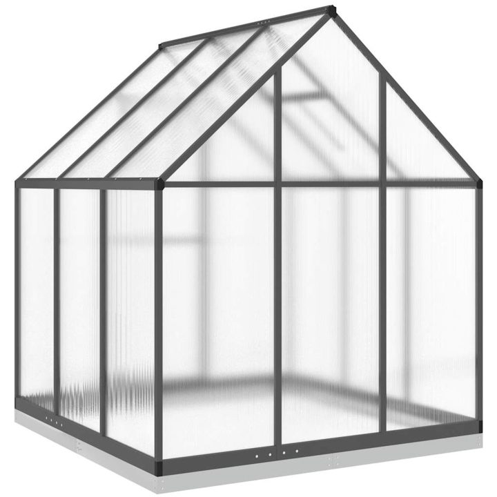 Växthus med ram antracit aluminium vidaXL 169 x 169 x 202 cm – bild 5