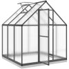 Växthus med ram antracit aluminium vidaXL 169 x 169 x 202 cm – miniatyr 6