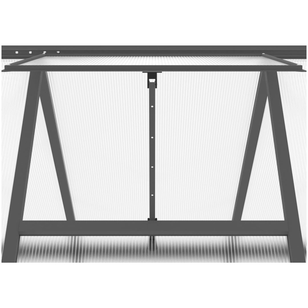 Växthus med ram antracit aluminium vidaXL 169 x 169 x 202 cm – bild 9