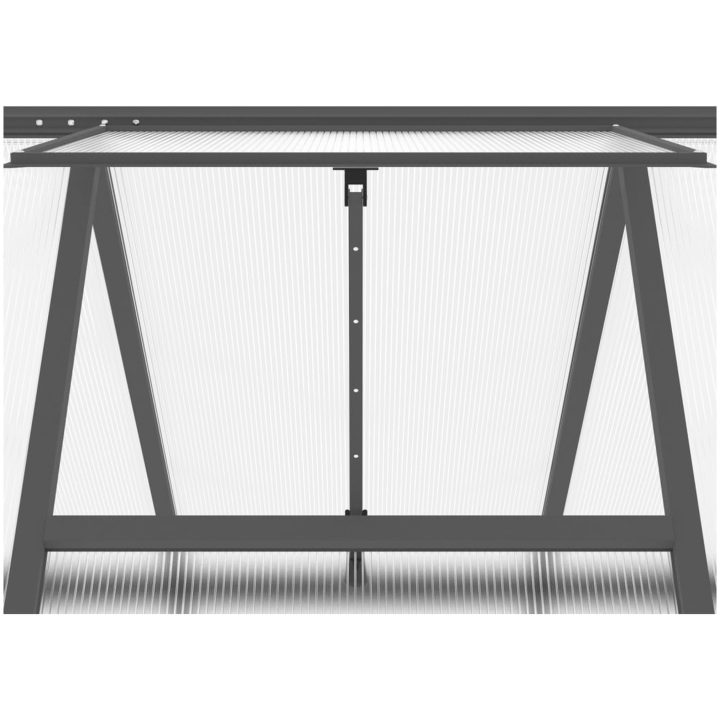 Växthus med ram antracit aluminium vidaXL 169 x 169 x 202 cm – bild 9