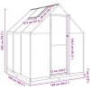 Växthus med ram antracit aluminium vidaXL 169 x 169 x 202 cm – miniatyr 10