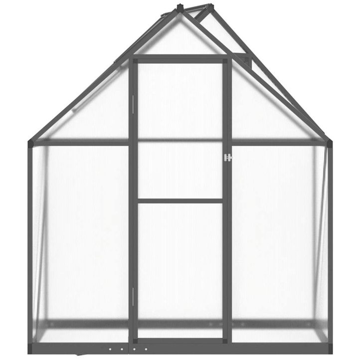 Växthus med ram antracit aluminium vidaXL 169 x 58 x 195 cm – bild 3