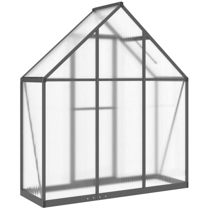 Växthus med ram antracit aluminium vidaXL 169 x 58 x 195 cm – bild 5