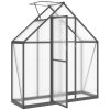 Växthus med ram antracit aluminium vidaXL 169 x 58 x 195 cm – miniatyr 6