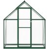 Växthus med ram grön aluminium vidaXL 169 x 58 x 195 cm – miniatyr 3