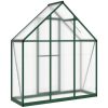 Växthus med ram grön aluminium vidaXL 169 x 58 x 195 cm – miniatyr 5