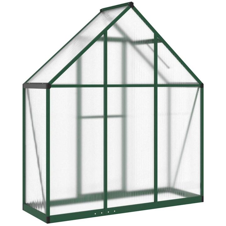 Växthus med ram grön aluminium vidaXL 169 x 58 x 195 cm – bild 5