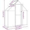 Växthus med ram grön aluminium vidaXL 169 x 58 x 195 cm – miniatyr 10
