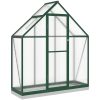 Växthus med ram grön aluminium vidaXL 169 x 58 x 202 cm – miniatyr 2