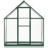 Växthus med ram grön aluminium vidaXL 169 x 58 x 202 cm – miniatyr 3