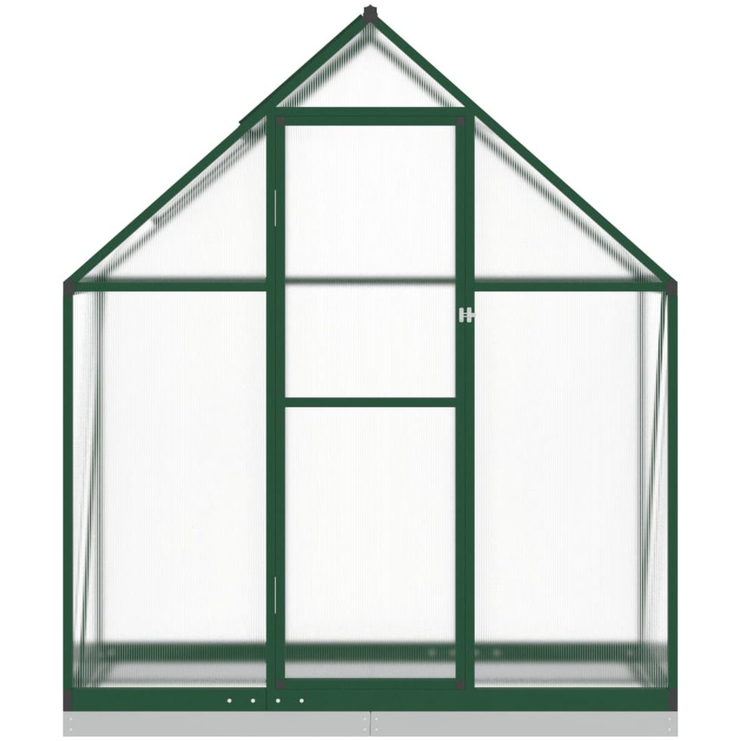 Växthus med ram grön aluminium vidaXL 169 x 58 x 202 cm – bild 3