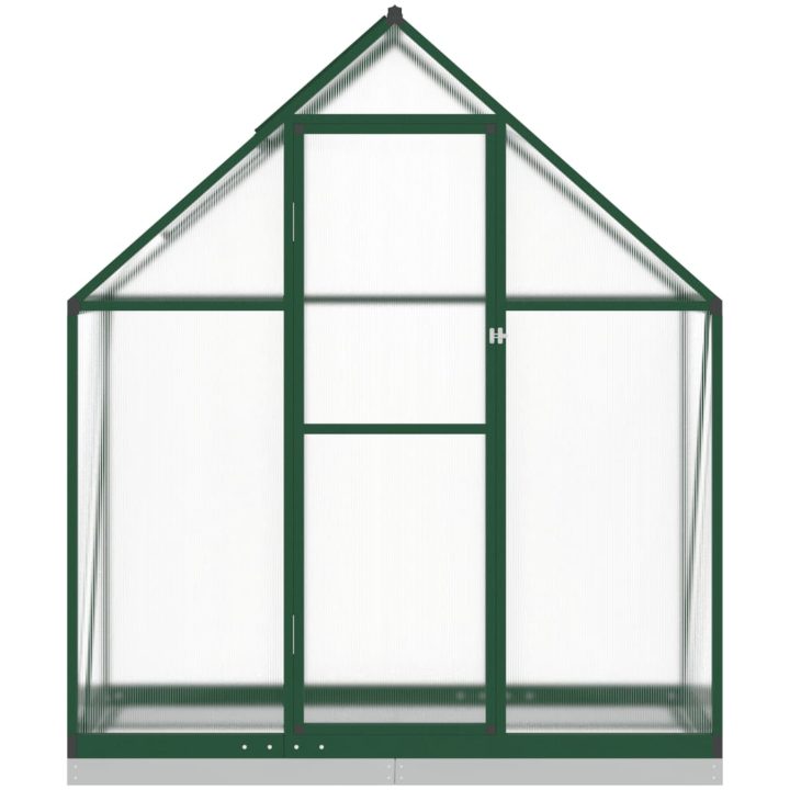 Växthus med ram grön aluminium vidaXL 169 x 58 x 202 cm – bild 3