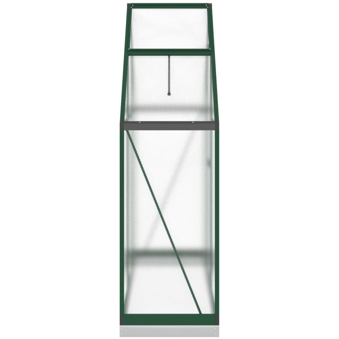 Växthus med ram grön aluminium vidaXL 169 x 58 x 202 cm – bild 4