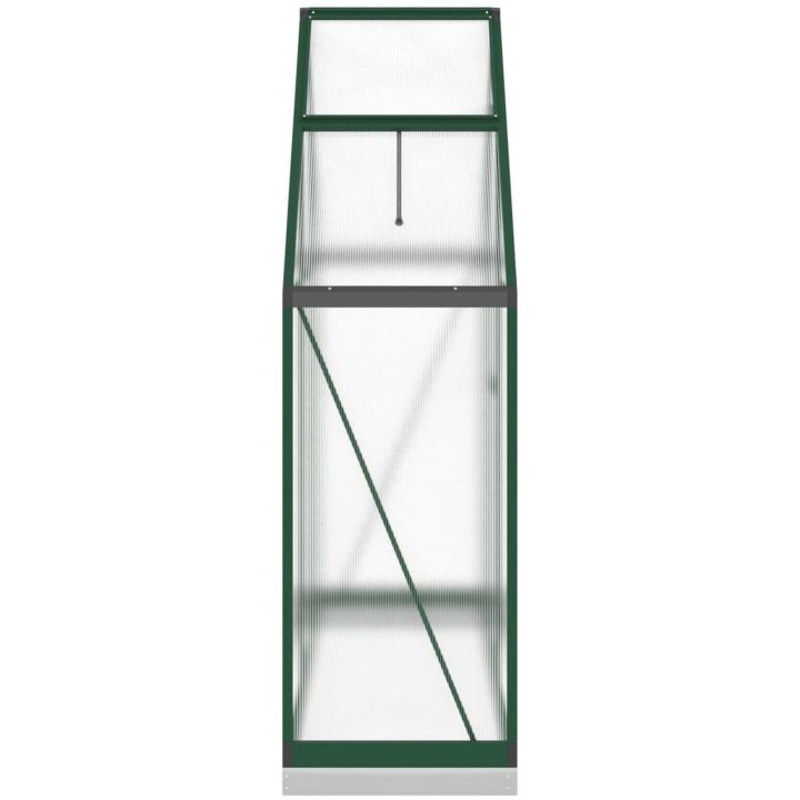 Växthus med ram grön aluminium vidaXL 169 x 58 x 202 cm – bild 4