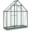 Växthus med ram grön aluminium vidaXL 169 x 58 x 202 cm – miniatyr 5