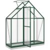 Växthus med ram grön aluminium vidaXL 169 x 58 x 202 cm – miniatyr 6