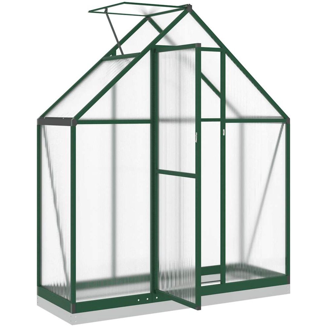 Växthus med ram grön aluminium vidaXL 169 x 58 x 202 cm – bild 6