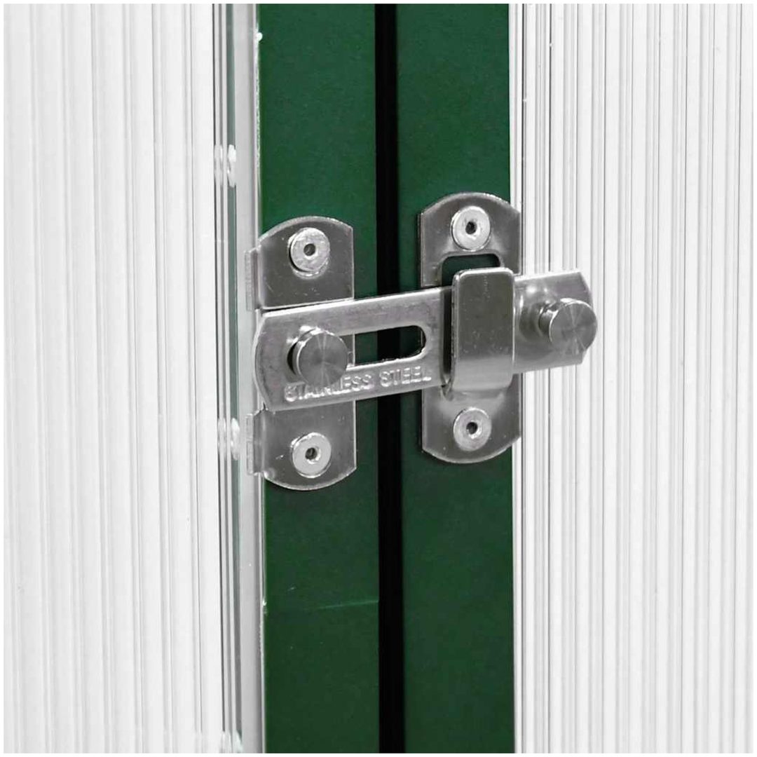 Växthus med ram grön aluminium vidaXL 169 x 58 x 202 cm – bild 7