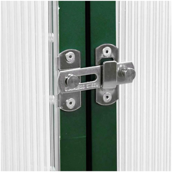 Växthus med ram grön aluminium vidaXL 169 x 58 x 202 cm – bild 7