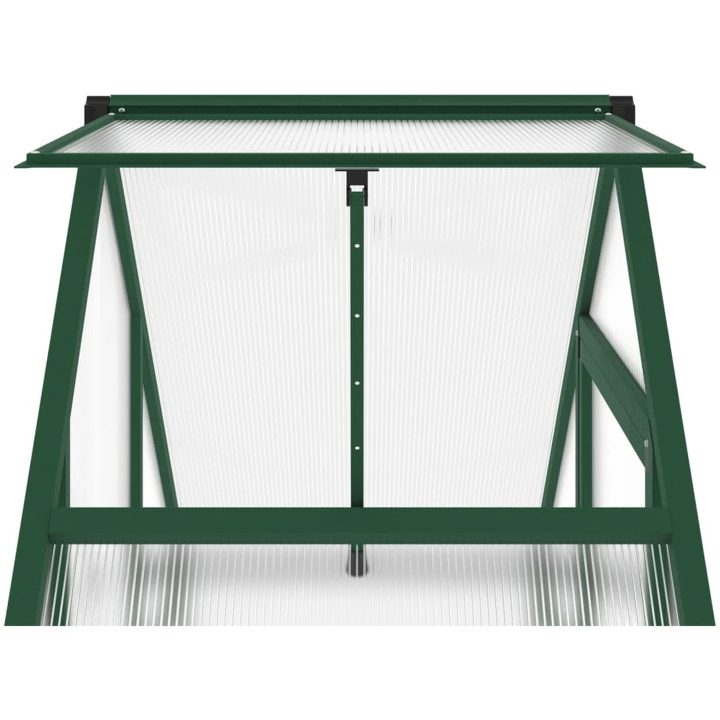 Växthus med ram grön aluminium vidaXL 169 x 58 x 202 cm – bild 9