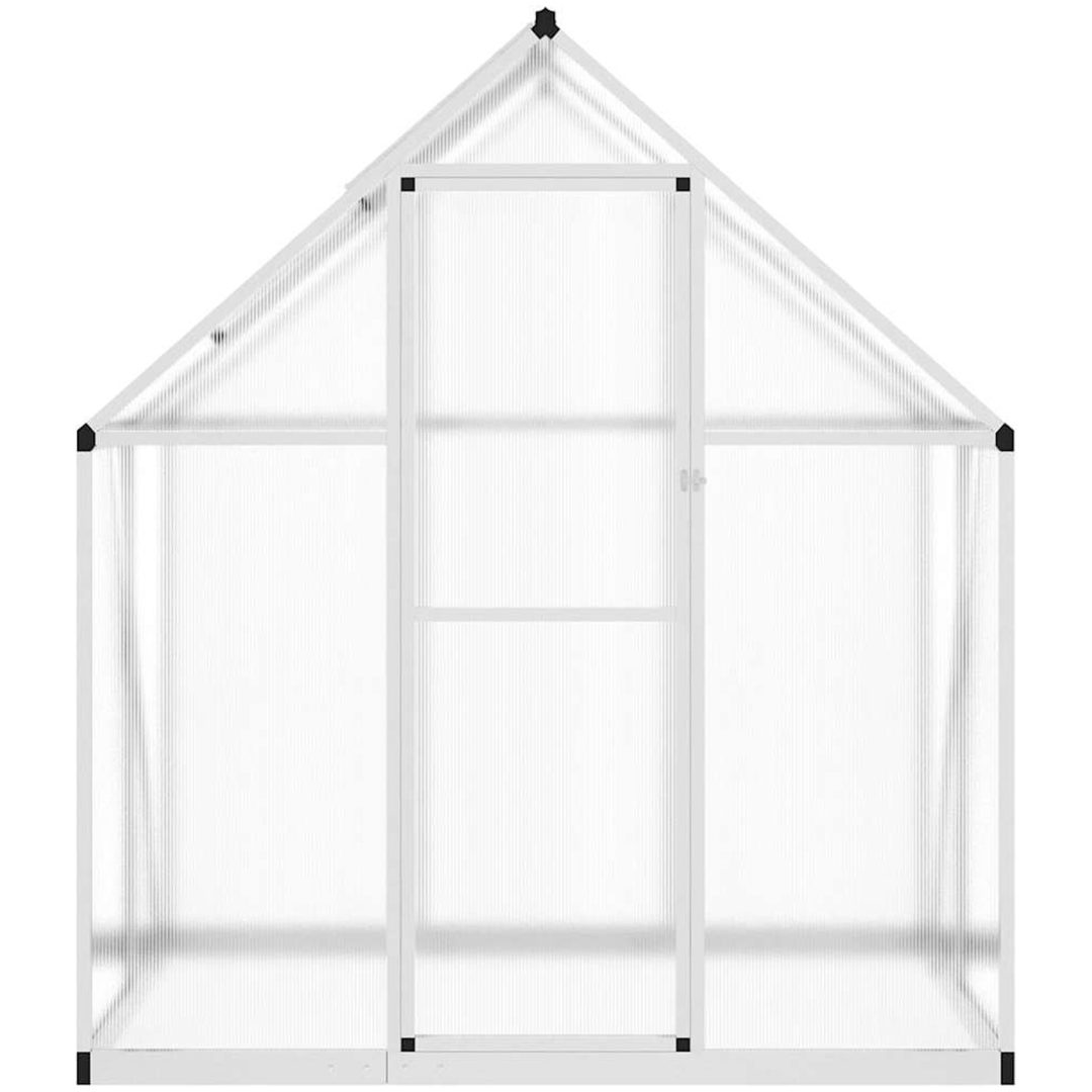 Växthus med ram silver aluminium vidaXL 169 x 114 x 195 cm – bild 3