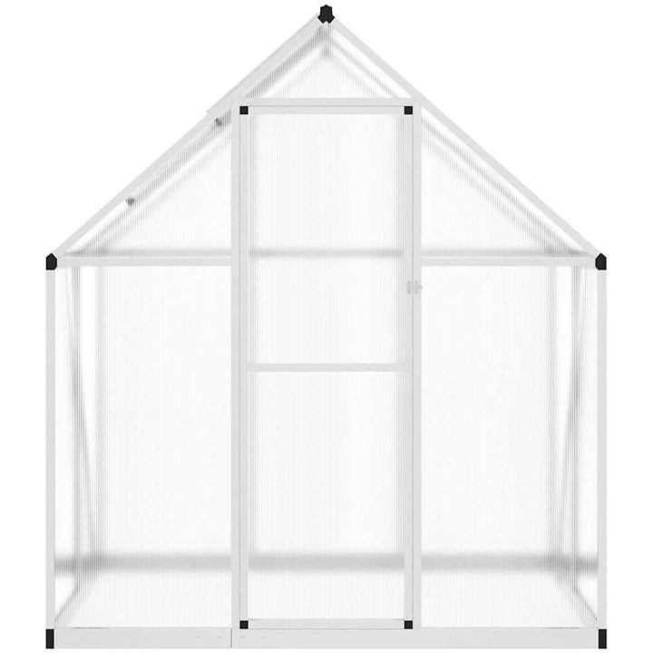 Växthus med ram silver aluminium vidaXL 169 x 114 x 195 cm – bild 3