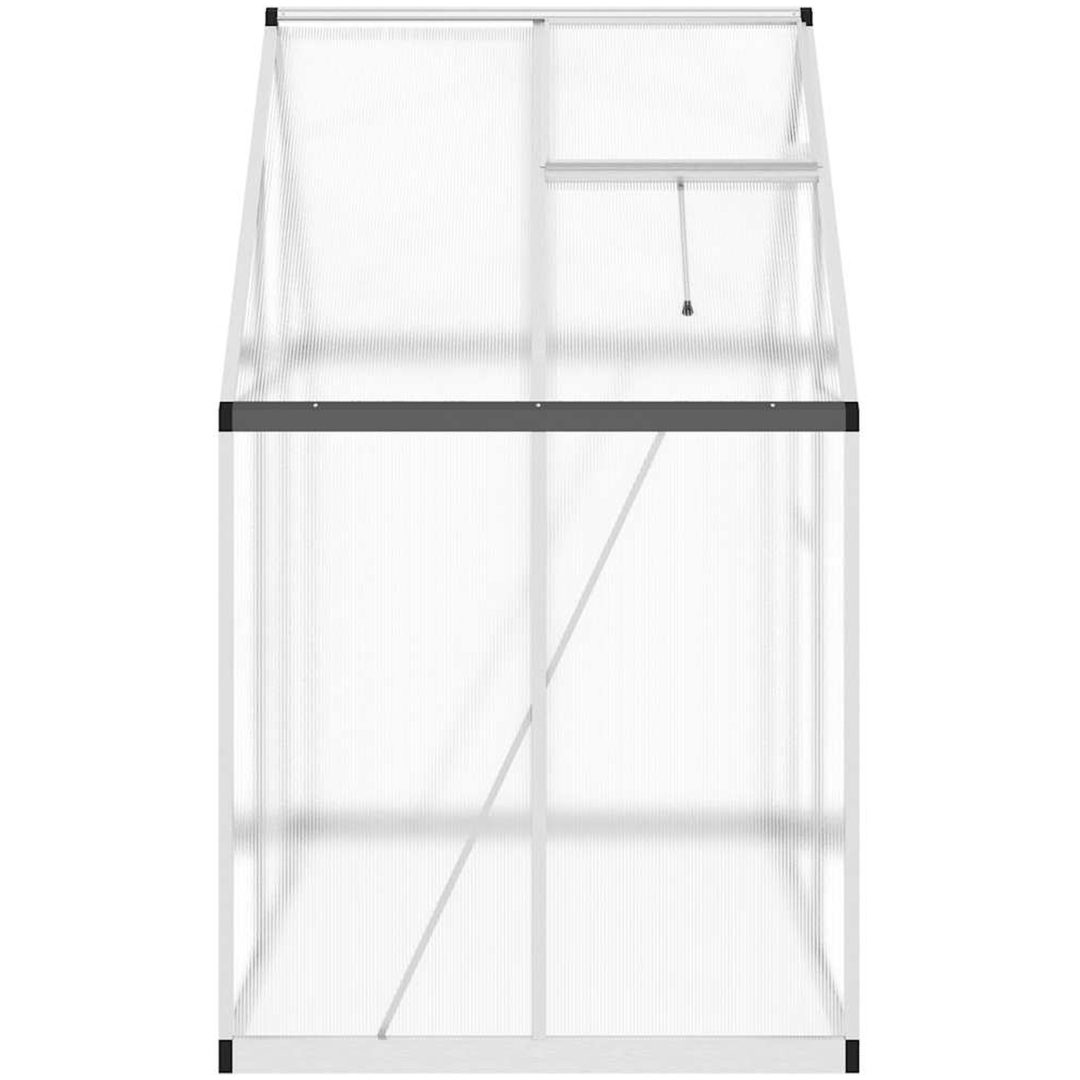 Växthus med ram silver aluminium vidaXL 169 x 114 x 195 cm – bild 4