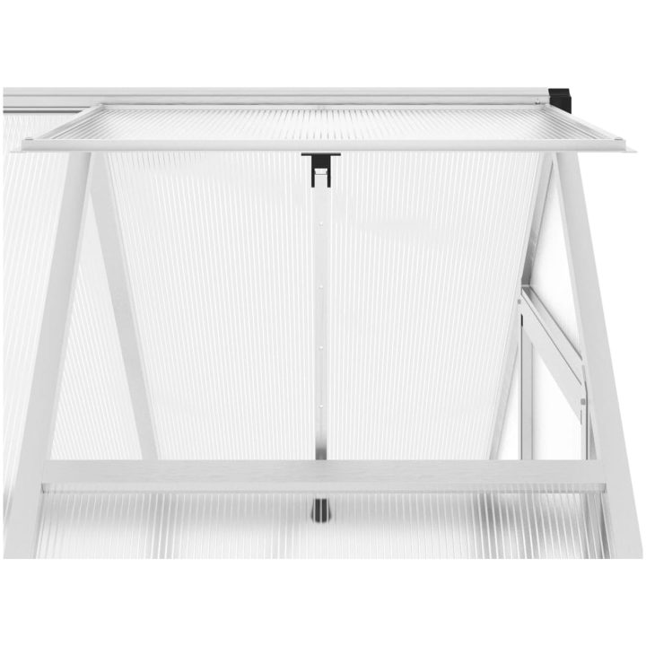 Växthus med ram silver aluminium vidaXL 169 x 114 x 195 cm – bild 9
