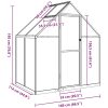 Växthus med ram silver aluminium vidaXL 169 x 114 x 195 cm – miniatyr 10