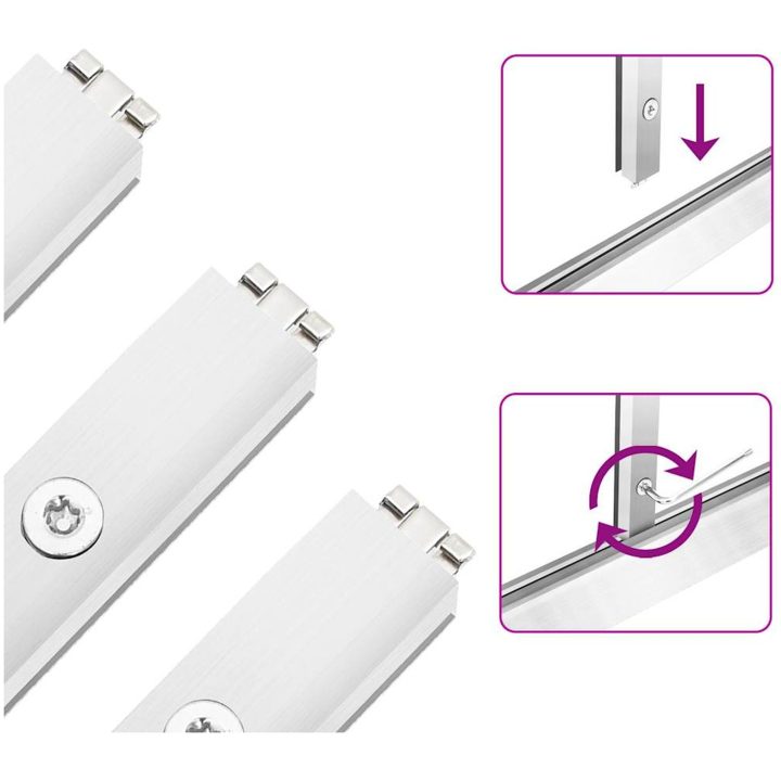 Växthus med ram silver aluminium vidaXL 224 x 169 x 195 cm – bild 11