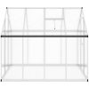 Växthus med ram silver aluminium vidaXL 224 x 169 x 195 cm – miniatyr 4