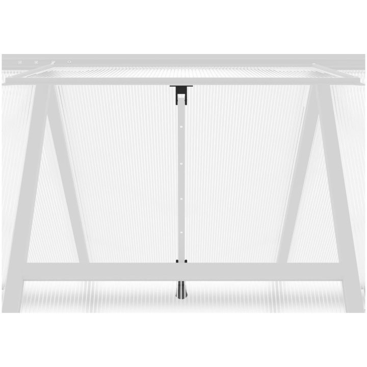 Växthus med ram silver aluminium vidaXL 224 x 169 x 195 cm – bild 9