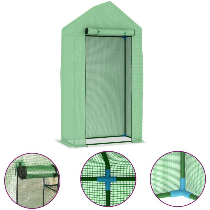 Växthus med stålram 0,5 m² 1x0,5x1,9 m vidaXL – bild 2